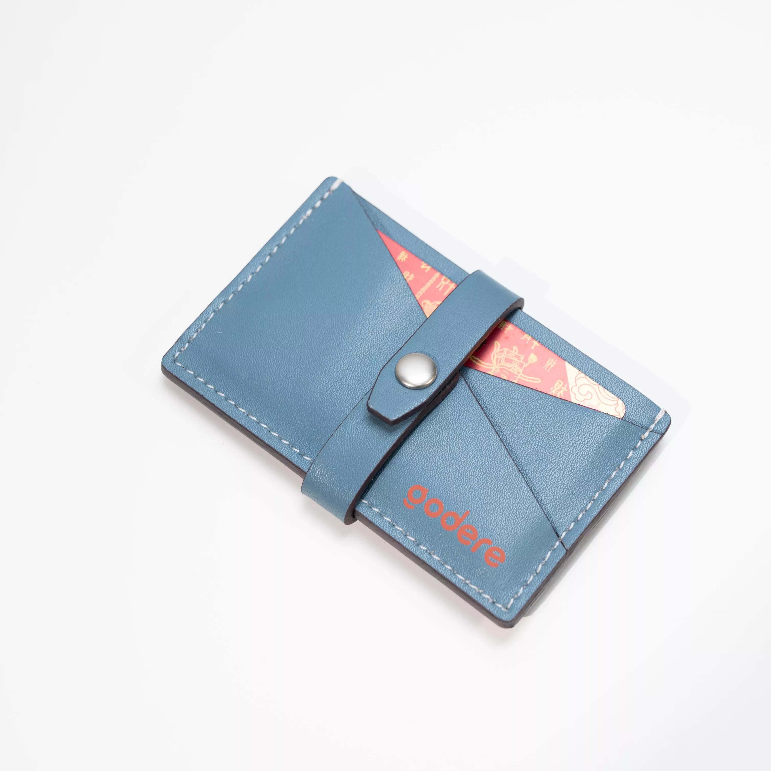 Kulit Asli Creative Handmade Macron Color Simple Style Style Pemegang Kartu