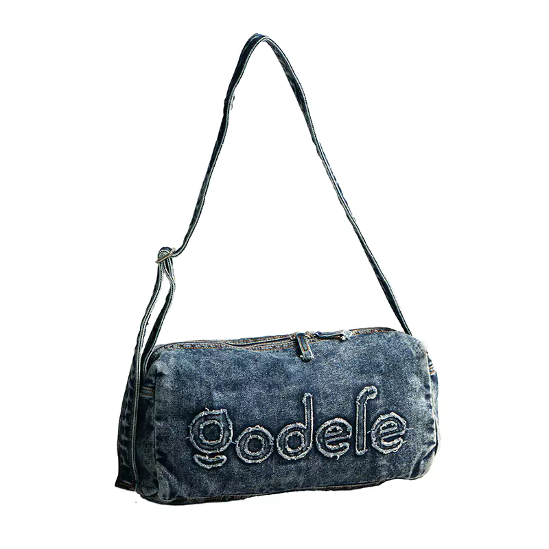 Tas Bahu Denim sing dikumbah